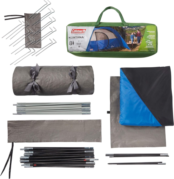 Montana Camping Tent, 6/8 Person Family Tent with Included Rainfly, Carry Bag, and Spacious Interior, Fits Multiple Queen Airbeds and Sets up in 15 Minutes - Image 5