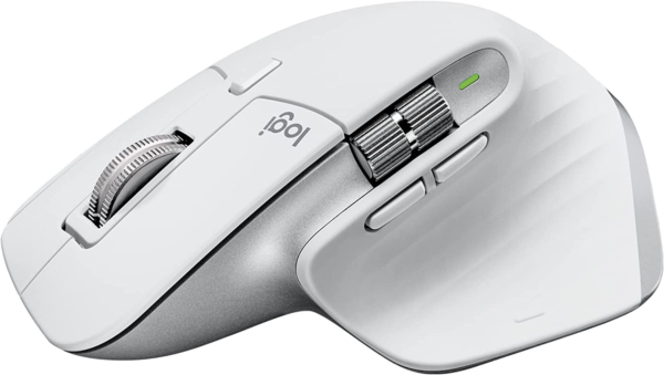 MX Master 3S - Wireless Performance Mouse with Ultra-Fast Scrolling, Ergo, 8K DPI, Track on Glass, Quiet Clicks, USB-C, Bluetooth, Windows, Linux, Chrome - Pale Grey