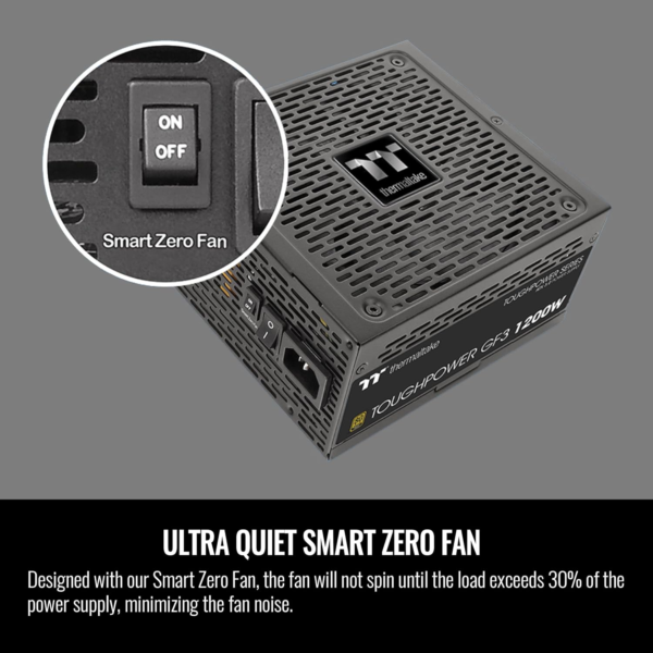Toughpower GF3 1200W, True 600W 12VHPWR Connectors on PSU & NVIDIA RTX 40 Series, ATX 3.0/PCI-E 5.0 Ready, 80+ Gold, Sli/Crossfire Ready Power Supply, PS-TPD-1200FNFAGU-4, 10 Year Warranty - Image 4
