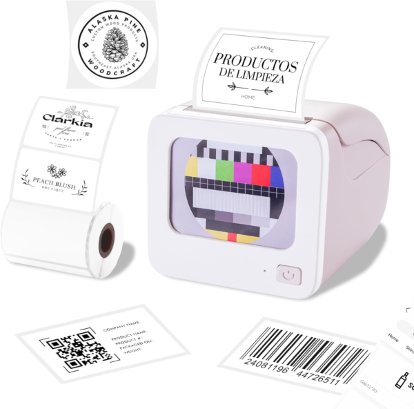 BQ1 Bluetooth Label Maker Machine with Tape - Thermal Label Printer for Barcode Name Address Labeling Mailing Home Office & Small Business, Compatible with Android & Ios Mobile Phones