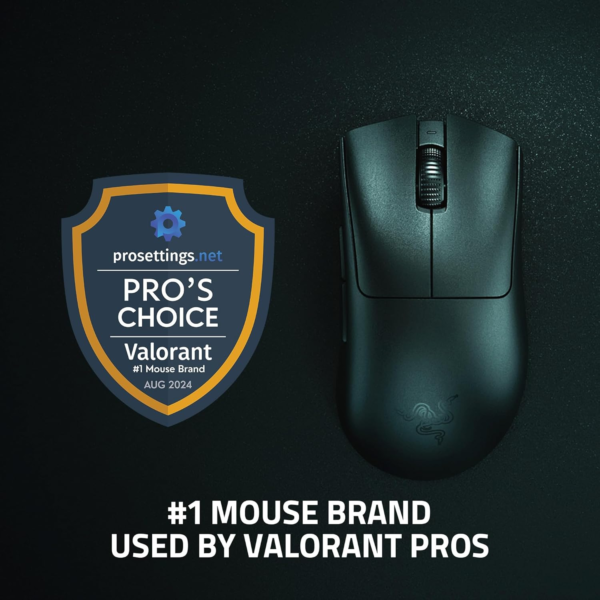Deathadder V3 Pro Wireless Gaming Mouse: 64G Lightweight Ergonomic - 30K DPI Optical Sensor - Gen-3 Optical Switches - 8 Programmable Controls - up to 90 Hr Battery - White - Image 2