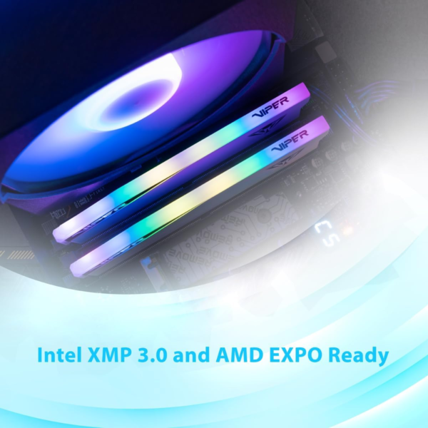 Viper Elite 5 RGB DDR5 RAM 32GB (1X32GB) 5600Mt/S CL38 1.35V UDIMM Desktop Gaming Memory Compatible with Intel XMP/AMD Expo - PVER532G56C38W - Image 7
