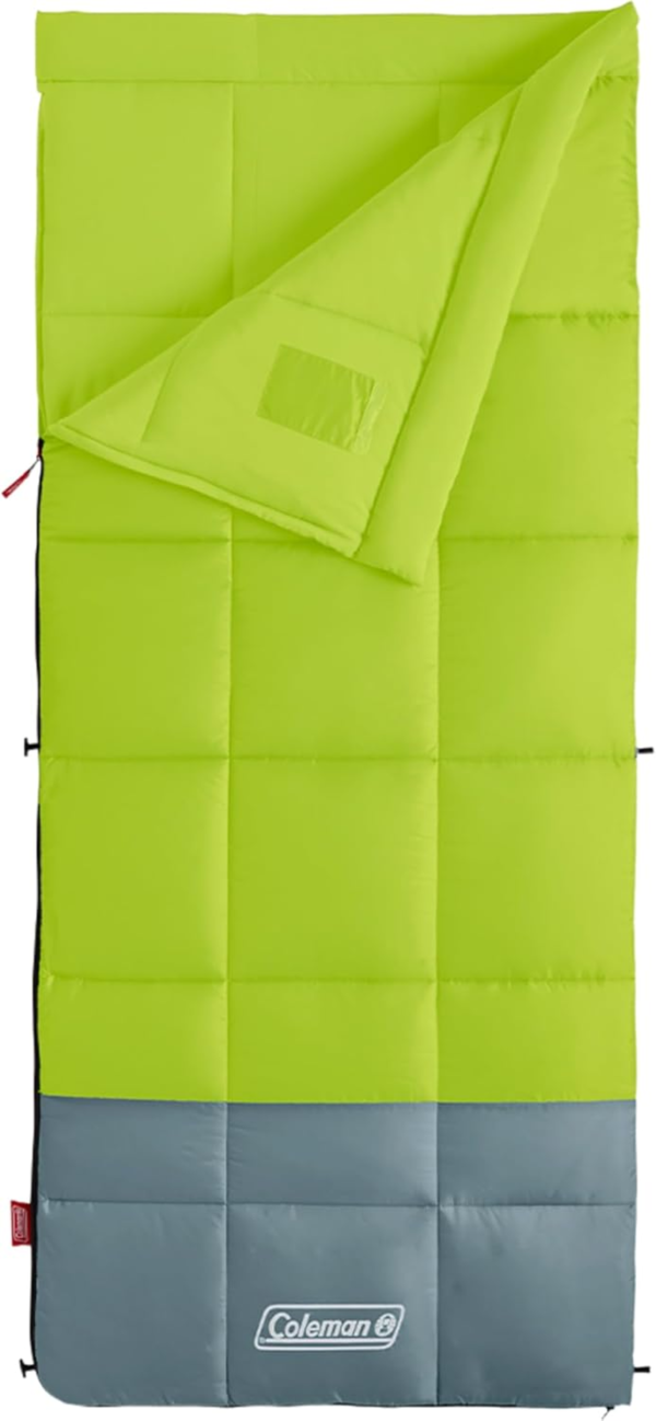 Kompact Cool-Weather Sleeping Bag, 20°F/30°F/40°F Adult Sleeping Bag with Heat Retention, Stuff Sack, & Snag-Free Zipper