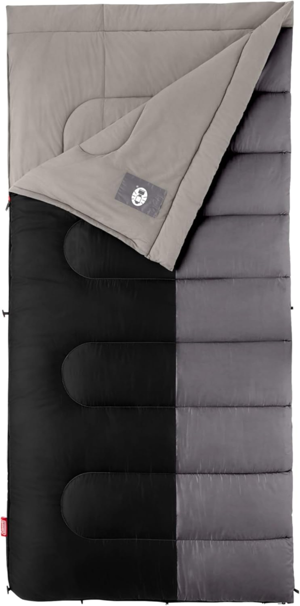 Biscayne Big & Tall 40°F Sleeping Bag, Fits Adults up to 6Ft 4In Tall, No-Snag Zipper with Stuff Sack Included, Machine Washable