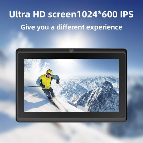 7 Inch Android Tablet, 7 Inch HD IPS Touchscreent, Quad-Core, 4GB RAM 32GB ROM 1TB Expand, 2MP + 5MP Dual Camera, Wifi 6 Bluetooth 3000 Mah Battery Tab Tablet with Case. - Image 2