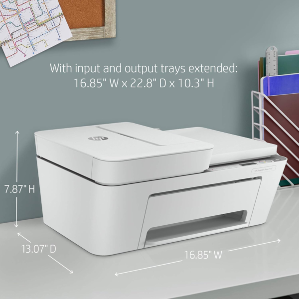 Deskjet plus 4155 Wireless All-In-One Printer - Compact Inkjet Printer with Mobile Printing, Scanner, Copier, Bluetooth, Home Office & Wifi Compatible - 3XV13A (Renewed) - Image 8