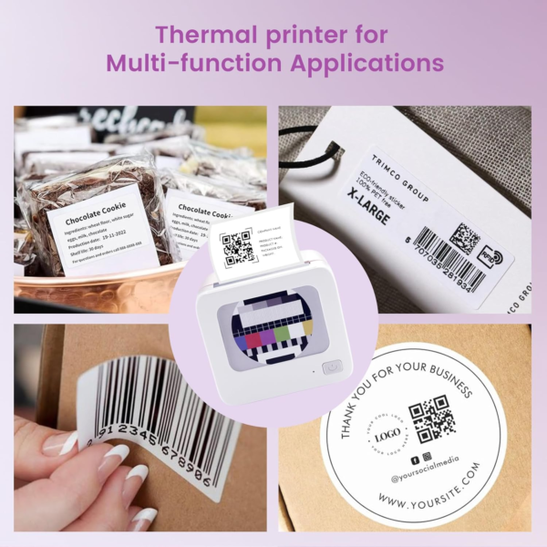 BQ1 Bluetooth Label Maker Machine with Tape - Thermal Label Printer for Barcode Name Address Labeling Mailing Home Office & Small Business, Compatible with Android & Ios Mobile Phones - Image 7