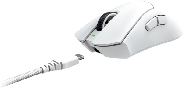 Deathadder V3 Pro Wireless Gaming Mouse: 64G Lightweight Ergonomic - 30K DPI Optical Sensor - Gen-3 Optical Switches - 8 Programmable Controls - up to 90 Hr Battery - White - Image 9