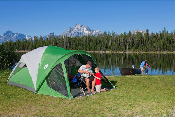 Evanston Screened Camping Tent, 6/8 Person Weatherproof Tent with Roomy Interior Includes Rainfly, Carry Bag, Easy Setup and Screened-In Porch - Image 5