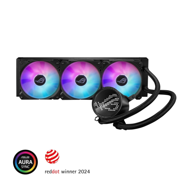 ROG RYUO III 360 ARGB All-In-One AIO Liquid CPU Cooler 360Mm Radiator, Asetek 8Th Gen Pump Solution, Anime Matrix™ LED Display and ROG AF 12S ARGB Fan. - Image 2