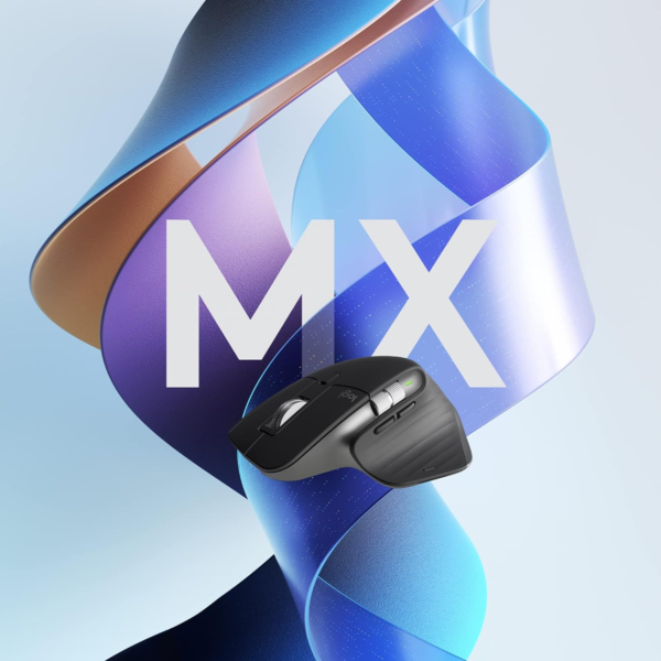 MX Master 3S - Wireless Performance Mouse with Ultra-Fast Scrolling, Ergo, 8K DPI, Track on Glass, Quiet Clicks, USB-C, Bluetooth, Windows, Linux, Chrome - Pale Grey - Image 9