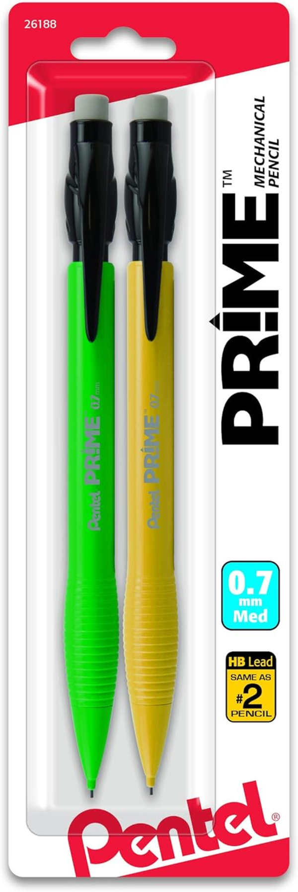 Prime Mechanical Pencil 0.7Mm Assorted Barrel Colors, Pack of 2 (AX7BP2) - Image 3