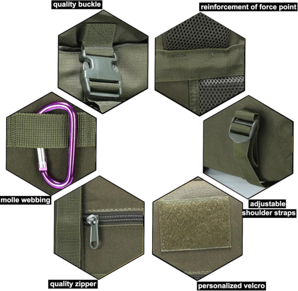 Hiking Backpack for Men 70L/100L Camping Backpack Military Rucksack Molle 3 Days Assault Pack for Climbing - Image 6