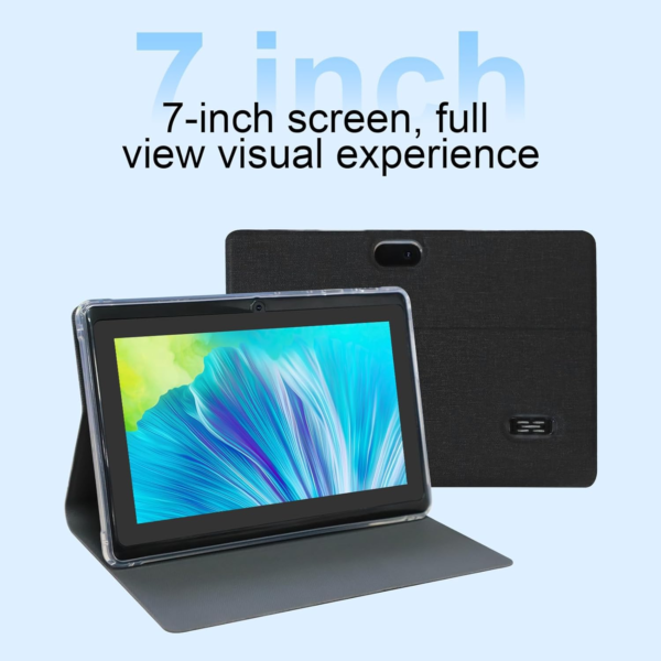 7 Inch Android Tablet, 7 Inch HD IPS Touchscreent, Quad-Core, 4GB RAM 32GB ROM 1TB Expand, 2MP + 5MP Dual Camera, Wifi 6 Bluetooth 3000 Mah Battery Tab Tablet with Case. - Image 5