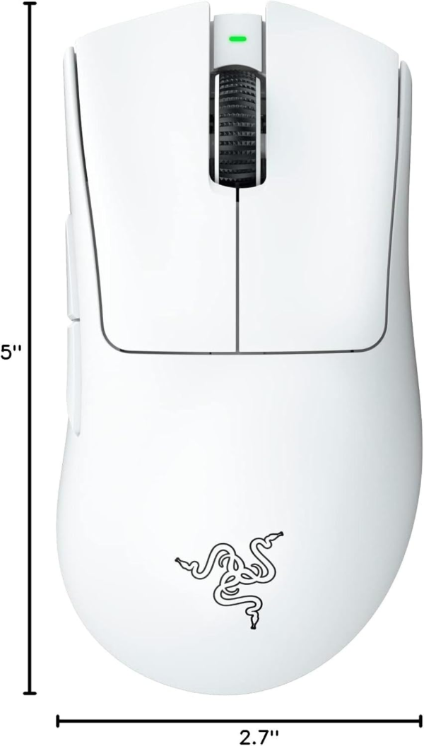 Deathadder V3 Pro Wireless Gaming Mouse: 64G Lightweight Ergonomic - 30K DPI Optical Sensor - Gen-3 Optical Switches - 8 Programmable Controls - up to 90 Hr Battery - White - Image 12