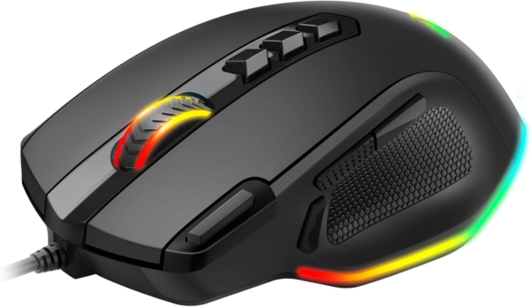 Wired Gaming Mouse, RGB Backlit Ergonomic Gamer Mouse up to 8000 DPI, 11 Programmable Buttons & 7 Backlit Modes, Extra Sniper Button, Mouse Gamer for Windows PC Gamers, M614 - Image 8