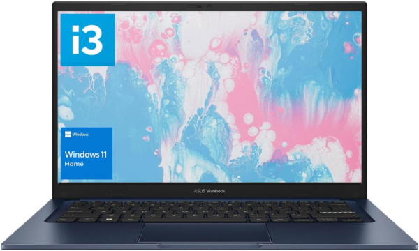 Vivobook Laptop, 14" FHD Display, I3-1215U, 16GB RAM, 512GB SSD, Wi-Fi 6, HDMI, Webcam, Touchpad, Windows 11 Home, Blue