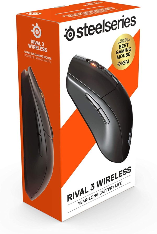 Rival 3 Wireless Gaming Mouse – 400+ Hour Battery Life – Dual Wireless 2.4 Ghz and Bluetooth 5.0 – 60 Million Clicks – 18,000 CPI Truemove Air Optical Sensor,Black - Image 9