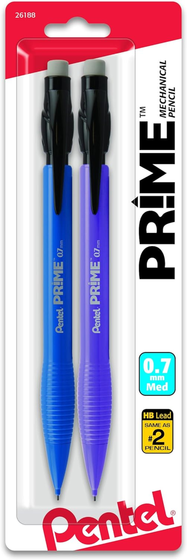 Prime Mechanical Pencil 0.7Mm Assorted Barrel Colors, Pack of 2 (AX7BP2) - Image 2